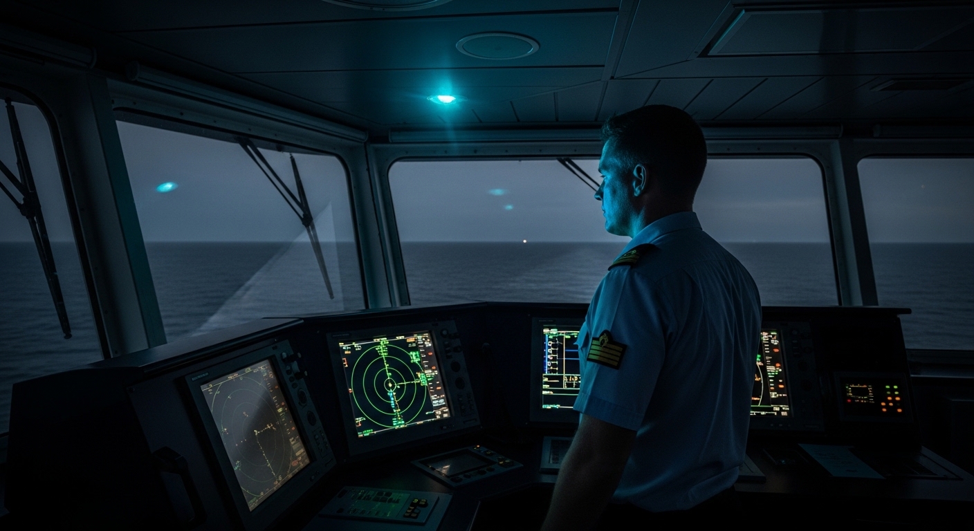Oficial de guardia en el puente