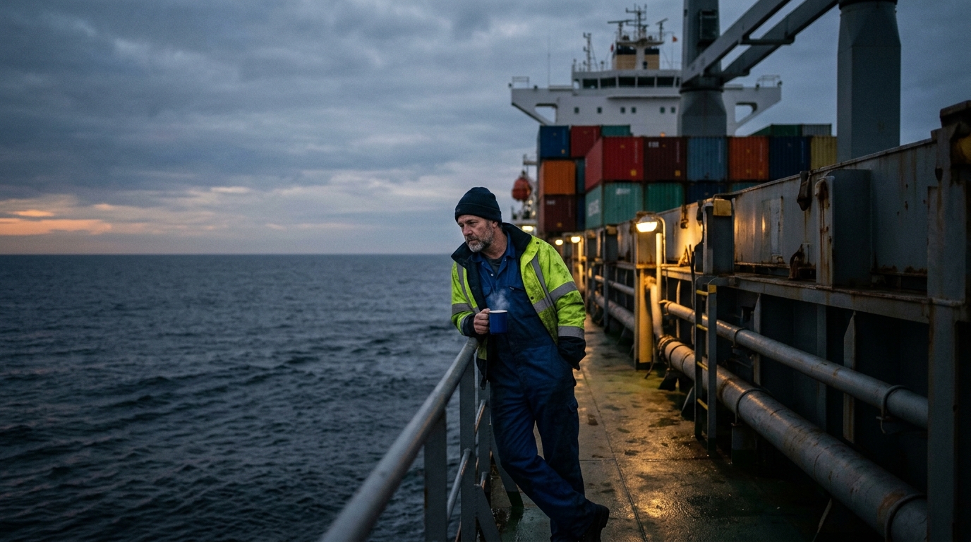 Soledad en buque mercante